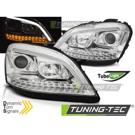 Phares Avant Tube Light Chrome SEQ MERCEDES W164 ML Classe M 05-07 Promotion