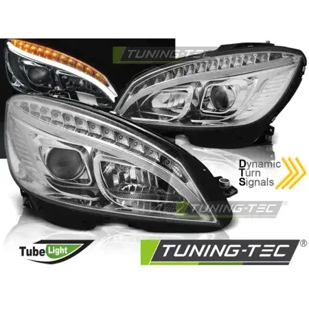 Phares Avant Tube Light Chrome SEQ MERCEDES W204 07-10 Produit De Marque