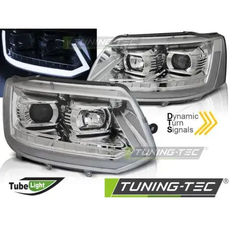 Nouveauté Phares Avant Tube Light Chrome SEQ VW T5 2010-2015