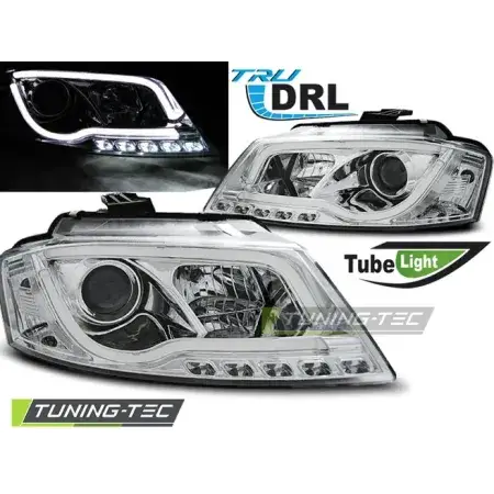 Nouvel Arrivage Phares Avant Tube Light DRL Chrome AUDI A3 8P 08-12