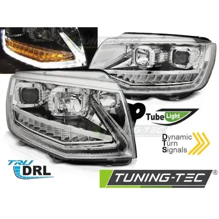 Usine Directe Phares Avant Tube Light DRL Chrome SEQ VW T6 15-19