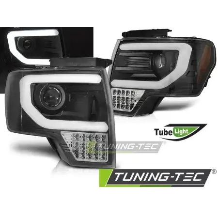 Bon Plan Phares Avant Tube Light Noir FORD F150 MK12 08-14