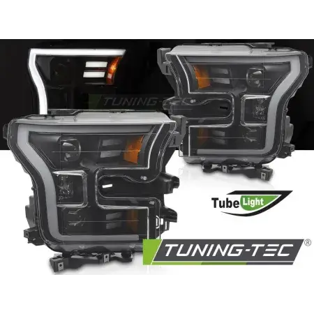 Populaire Phares Avant Tube Light Noir FORD F150 MK13 14-17