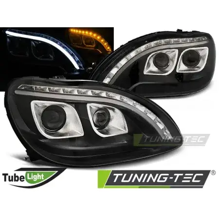 Vente Flash Phares Avant Tube Light Noir MERCEDES W220 Classe S 09.98-05.05