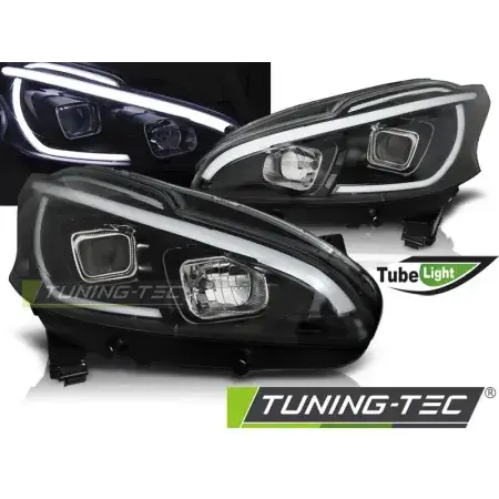 Livraison Express Phares Avant Tube Light Noir PEUGEOT 208 4.12-06.15