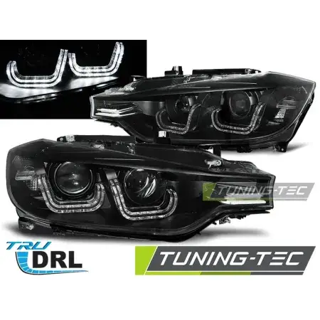 Phares Avant U-LED Noir BMW F30/F31 10.11 - 05.15 Commander Vite