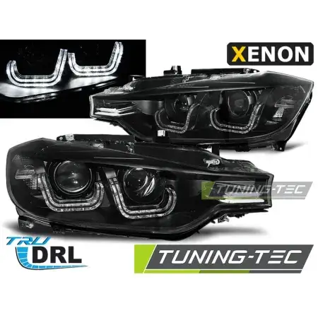 Commander Vite Phares Avant Xenon U-LED Noir BMW F30/F31 10.11 - 05.15