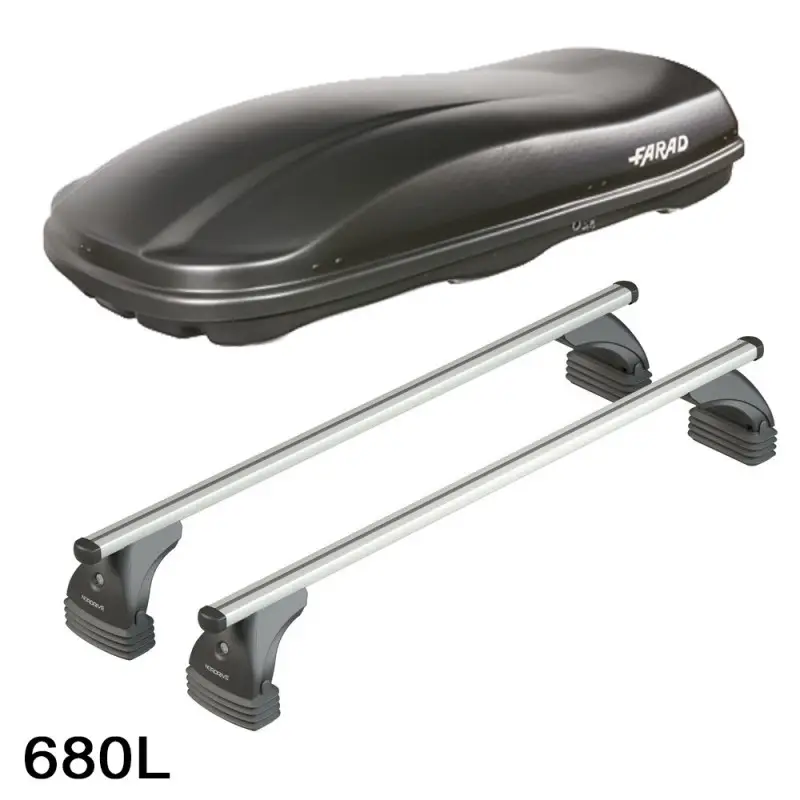 Acheter Direct Coffre de toit Marlin 680 Litres Noir et barres de toit Bmw Serie 1 F21 3 portes 2012 à 2019