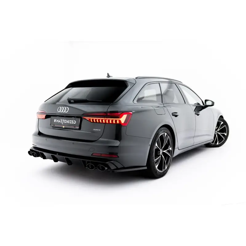 Satisfait Ou Remboursé RAJOUT DU PARE-CHOCS ARRIERE + FAUX POT D'ÉCHAPPEMENT AUDI A6 SEDAN / AVANT C8 / C8 FACELIFT - MAXTONDESIGN - FINITION NOIR BRILLANT