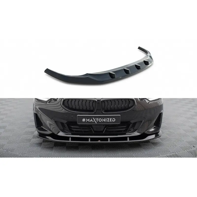 LAME DU PARE-CHOCS AVANT V.1 BMW 2 COUPE G42 - MAXTONDESIGN - FINITION: NOIR BRILLANT Promotion
