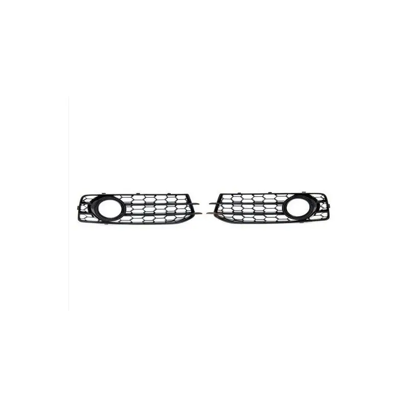 Retour Gratuit SET DE 2 GRILLES DE PARE CHOC AVANT LOOK RS3 POUR AUDI A3 8P S-LINE (08-12) - FULL NOIR - AVEC TROU POUR ANTIBROUILLARD
