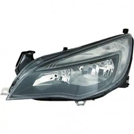 PHARE AVANT DROIT NOIR OPEL ASTRA J (09-08/12) - HALOGENE - H7/H7 - HELLA - AVEC FEUX DE JOUR - PAS POUR GTC - FOND NOIR Top Vente