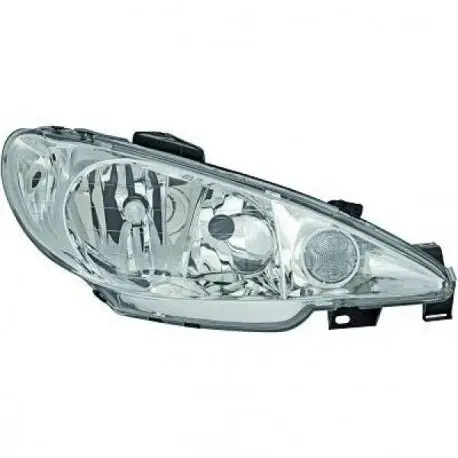Seulement Aujourd’hui PHARE AVANT DROIT PEUGEOT 206 (98-08) - H7/H7 - AVEC REGLAGE HAUTEUR - DEPO/TYC