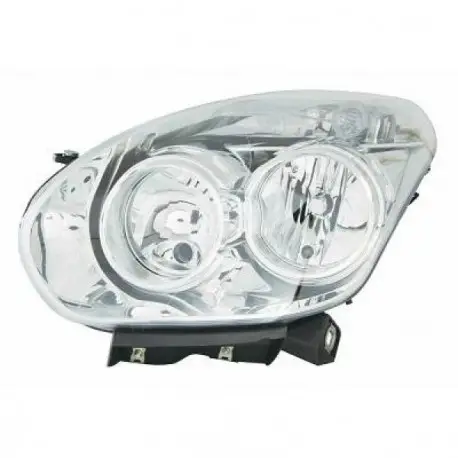 PHARE AVANT GAUCHE CHROME OPEL COMBO (11-17) & FIAT DOBLO (2010-2015) - HALOGENE - H7/H1 - DEPO - FOND CHROME Certifié