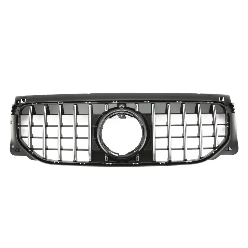 GRILLE DE CALANDRE LOOK GT - GTR PANAMERICANA POUR MERCEDES CLASSE GLB SUV X247 (23-25) - NOIR-CHROME - PAS POUR PACK AMG Super Prix