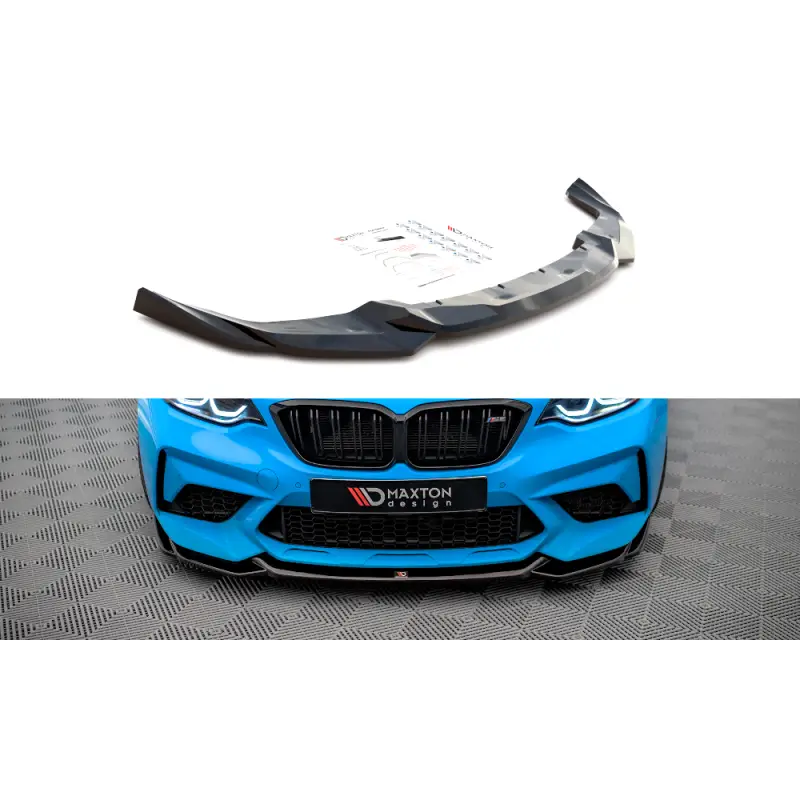 LAME DU PARE-CHOCS AVANT V.1 BMW M2 COMPETITION F87 - MAXTON DESIGN - FINITION NOIR BRILLANT Offre Spéciale