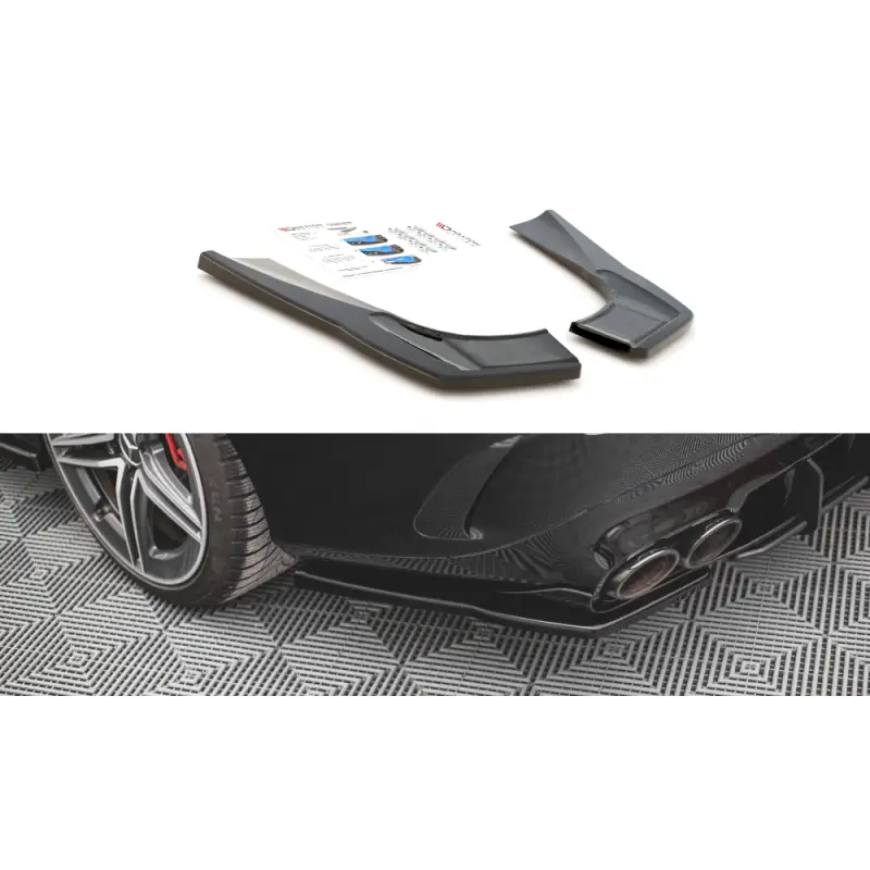 Livraison Express LAMES DE PARE-CHOCS ARRIÈRE LATÉRALES MERCEDES-AMG CLA 35 AERO / 45 AERO C118 - MAXTON DESIGN - FINITION NOIR BRILLANT