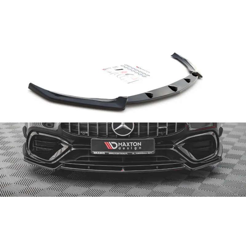 Commander Vite LAME DU PARE-CHOCS AVANT V.2 MERCEDES-AMG CLA 45 AERO C118 - MAXTON DESIGN - FINITION NOIR BRILLANT
