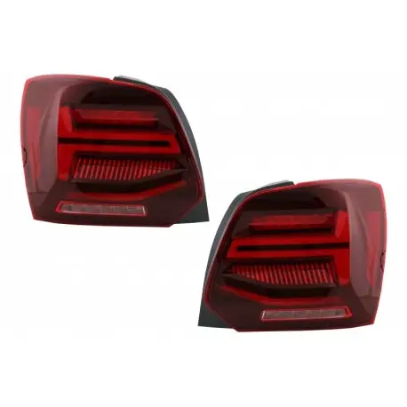 Vente Directe SET FEUX ARRIERES LOOK DYNAMIQUE - ROUGE POUR VW POLO 6R (09-14) + VW POLO 6C (14-17)