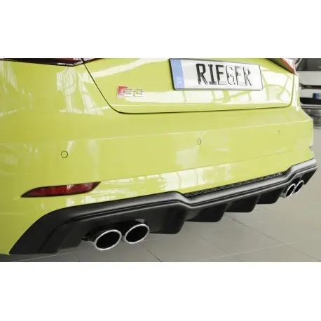 Vente Directe DIFFUSEUR ARRIERE RIEGER AUDI A3 8V FACELIFT SPORTBACK S-LINE (16-19) AUSSI S3 - DOUBLE GAUCHE DROIT - NOIR MAT