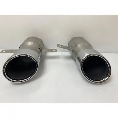 2 EMBOUTS LOOK A35 CHROME POUR MERCEDES CLASSE A W177 V177 (18-25) + CLA C118 W118 (19-25) Must-Have