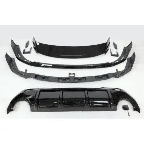 PACK M-PERFORMANCE - LAME AVANT - SPOILER DE COFFRE - DIFFUSEUR BMW SERIE 1 F40 (19-22) NOIR BRILLANT Prix Réduit