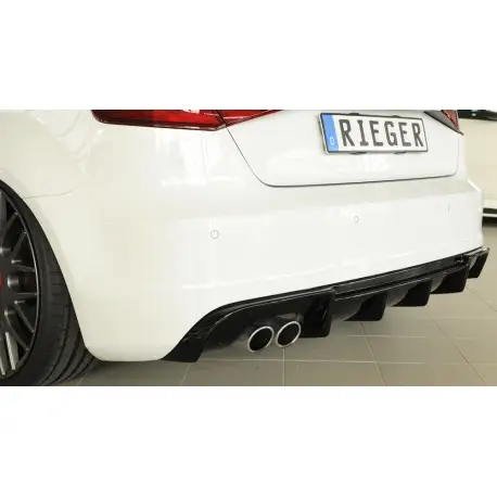 Affaire À Saisir DIFFUSEUR ARRIERE RIEGER AUDI A3 8V 3 PORTES + SPORTBACK S-LINE (13-16) - DOUBLE GAUCHE - NOIR BRILLANT