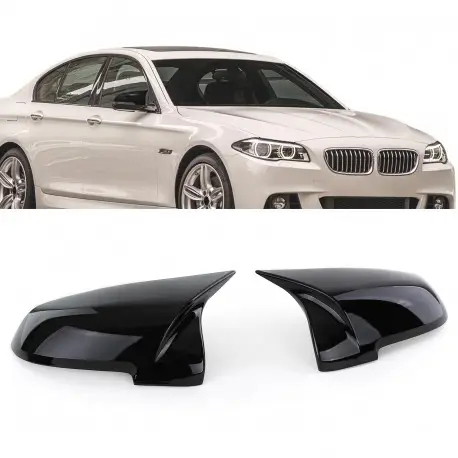 Prix Choc COQUES RÉTROVISEURS NOIR BRILLANT LOOK M5 POUR BMW SÉRIE 5 F10 F11 LCI (13-16) + F07 (13-17) + SÉRIE 7 F01 F02 (12-15)