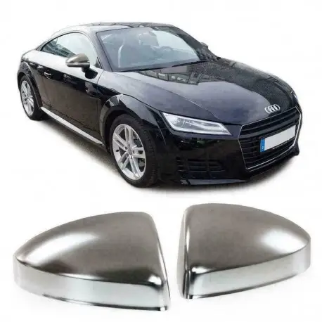 Jusqu’à Épuisement Des Stocks SET DE 2 COQUES DE RÉTROVISEURS ALU BROSSÉ LOOK TTS - TTRS POUR AUDI TT 8S (15-20)
