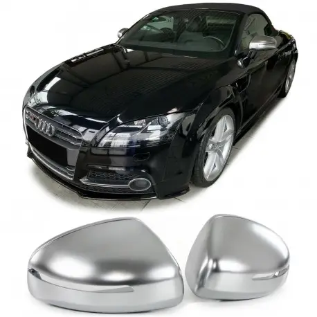 Meilleur Prix SET DE 2 COQUES DE RÉTROVISEURS ALU BROSSÉ LOOK TTS - TTRS POUR AUDI TT 8J (06-14)