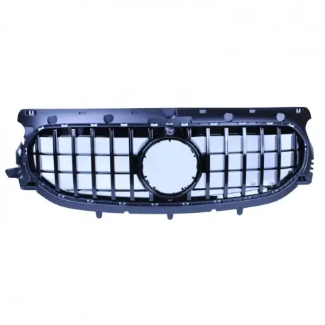 Bon Marché GRILLE DE CALANDRE LOOK GT - GTR PANAMERICANA POUR MERCEDES CLASSE GLA H247 (20-23) - NOIR - PAS POUR PACK AMG