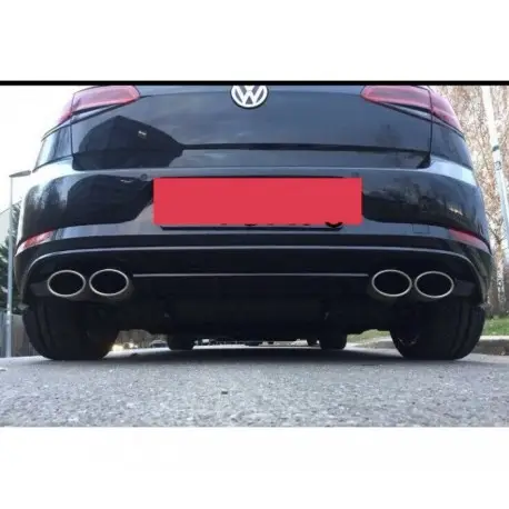 Vente Directe ECHAPPEMENT LOOK R VW GOLF 7.5 FACELIFT -(17-20) - 4 X 120X80 MM - ACIER -HOMOLOGATION EUROPÉENNE