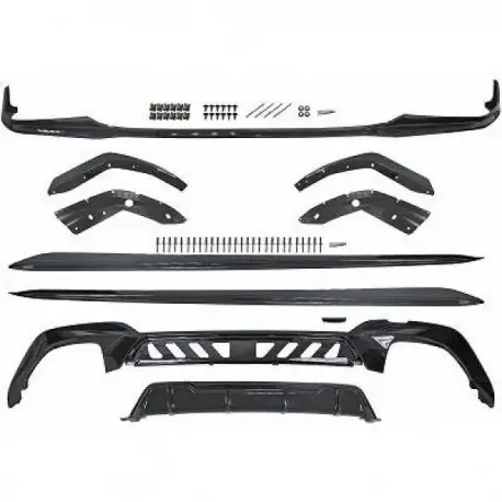 PACK M-PERFORMANCE - LAME AVANT -LAME BAS DE CAISSES - DIFFUSEUR LOOK 340I - BMW SERIE 3 G20 G21 (18-21)PACK M - NOIR BRILLANT Populaire