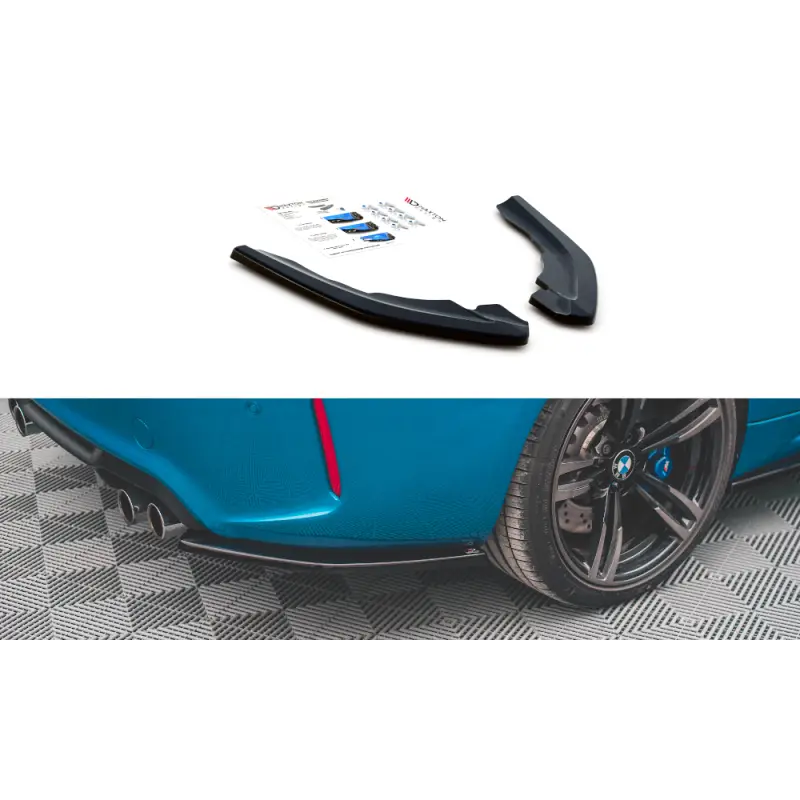 Haute Qualité LAME DU PARE-CHOCS ARRIERE V2 POUR BMW M2 (F87) COUPÉ - MAXTON DESIGN - FINITION NOIR BRILLANT