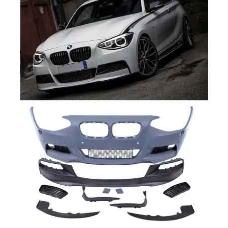 PARE CHOC AVANT PACK M-PERFORMANCE BMW SERIE 1 F20 F21 (11-15) - PDC - AVEC LAVE PHARE - A PEINDRE Expédié Aujourd’hui