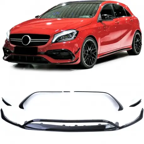 AILETTES - ACCESSOIRES AERO POUR PARE-CHOCS AVANT AMG MERCEDES CLASSE A W176 AMG (16-18) - LOOK EDITION ONE - NOIR BRILLANT Offre Spéciale