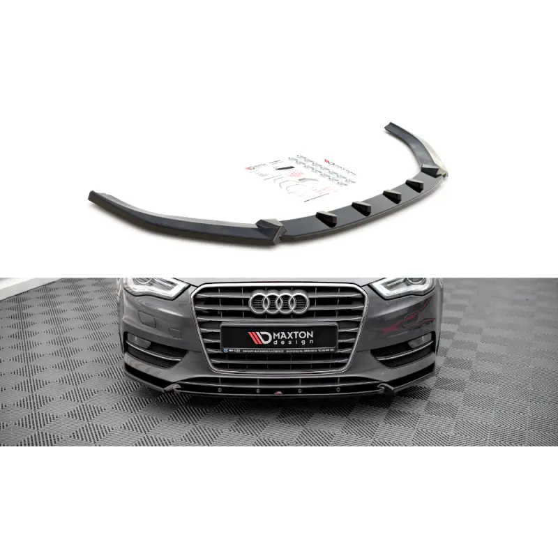 LAME DU PARE-CHOCS AVANT AUDI A3 8V SPORTBACK - A3 8V 3 PORTES - MAXTON DESIGN - FINITION NOIR BRILLANT Bon Marché