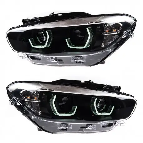 SET DE DEUX PHARES AVANT LOOK M POUR BMW SERIE 1 F20 F21 LCI (15-19) LED INCLUS Haute Qualité