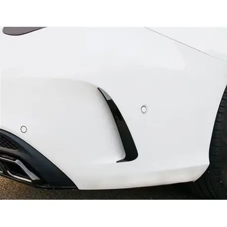 SET DE DEUX ECOPES - FLAP LOOK AERO DE PARE-CHOCS ARRIERES NOIR BRILLANT POUR MERCEDES CLASSE C W205 (14-20) AVEC PACK AMG Dernière Chance
