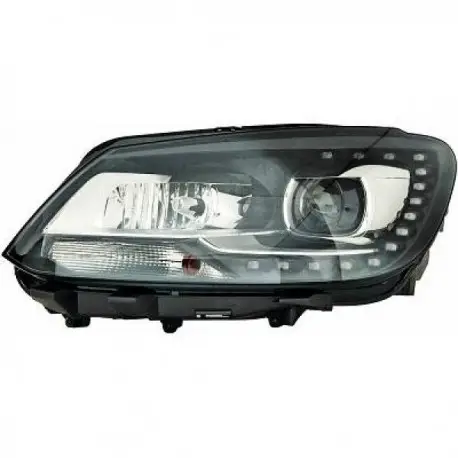 Meilleure Vente SET DE DEUX PHARES AVANT LOOK XENON D'ORIGINE À LED FOND NOIR POUR TOUTES VW TOURAN (10-15) - H7-H7