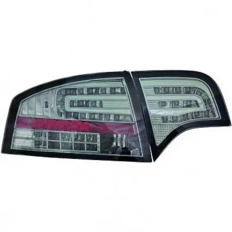 Acheter En Ligne SET DE DEUX FEUX ARRIERES DESIGN AUDI A4 (04-07) - MOD 2 - FUME - POUR BERLINE - LED - AVEC CLIGNOTANT