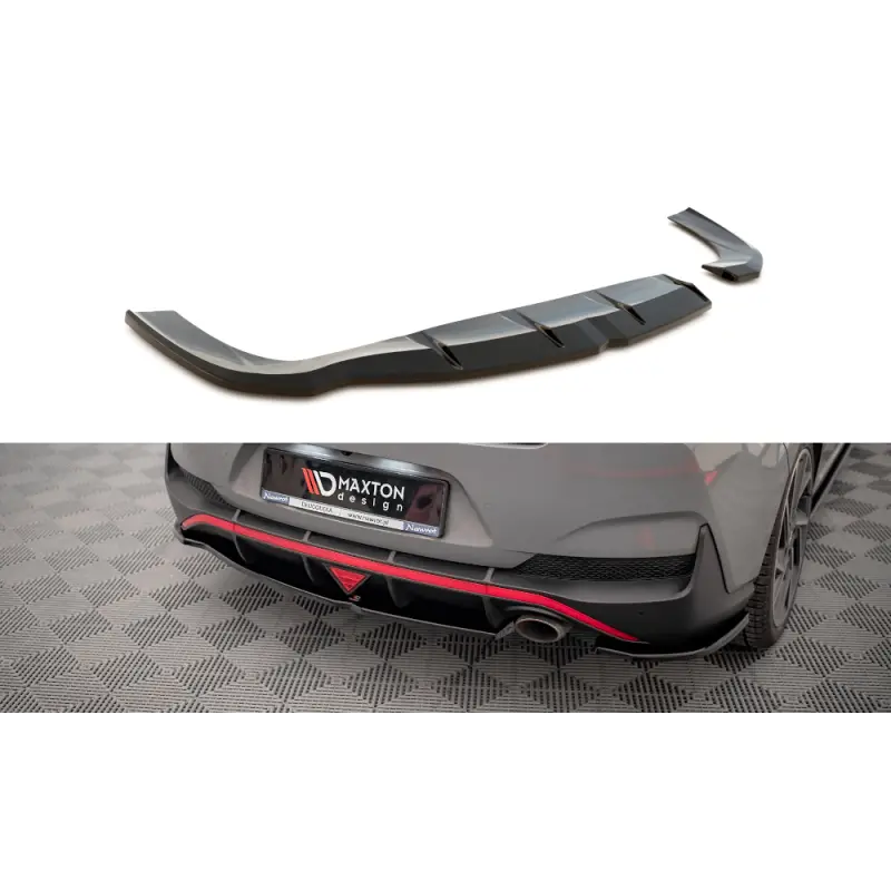LAMES DE PARE-CHOCS ARRIERE LATERALES HYUNDAI I30 FASTBACK N-LINE MK3 FACELIFT - MAXTONDESIGN - FINITION NOIR BRILLANT Solde