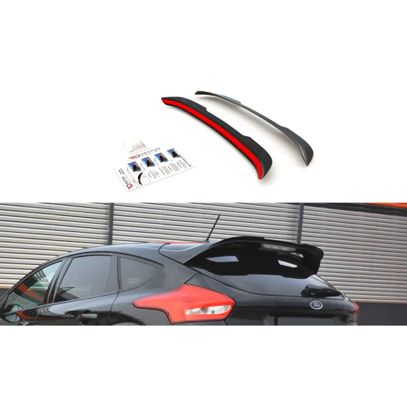 SPOILER CAP FORD FOCUS ST-LINE MK3 FL - MAXTON DESIGN - FINITION NOIR BRILLANT Populaire