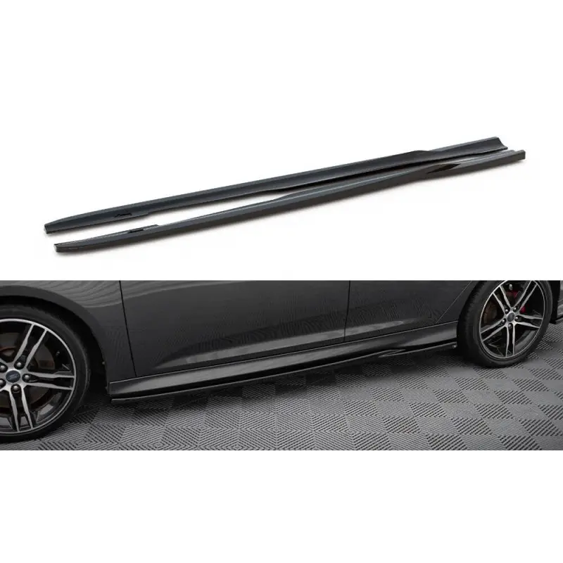 Affaire À Saisir RAJOUTS DES BAS DE CAISSE V.2 FORD FOCUS ST MK3 - MAXTON DESIGN - FINITION NOIR BRILLANT