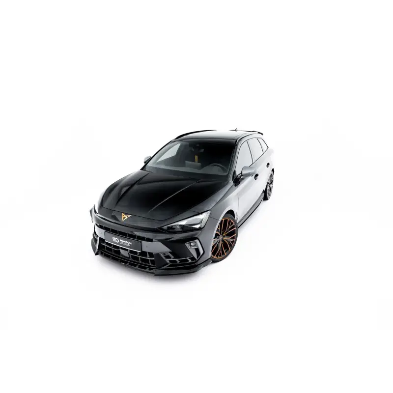 Super Prix LAME DU PARE-CHOCS AVANT V.2 CUPRA LEON ST / HATCHBACK MK1 FACELIFT - MAXTONDESIGN - FINITION NOIR BRILLANT