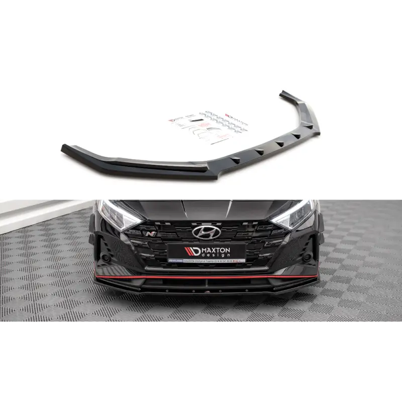 Top Vente LAME DU PARE-CHOCS AVANT V.1 HYUNDAI I20 N MK3 - MAXTON DESIGN - FINITION NOIR BRILLANT