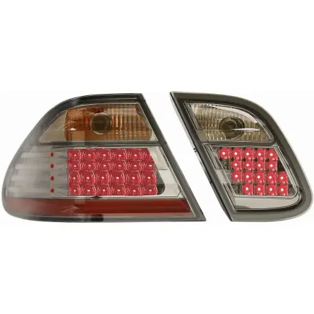 Top Vente SET DE FEUX ARRIERE DESIGN LED MERCEDES CLASSE CLK W208 (97-02) - TRANSPARENT/NOIR