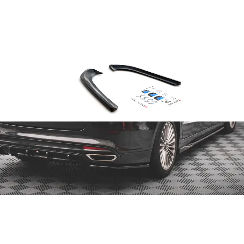 Promotion Saisonnière LAMES DE PARE-CHOCS ARRIÈRE LATÉRALES FORD MONDEO MK5 - MAXTON DESIGN - FINITION NOIR BRILLANT