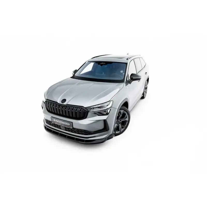 LAME DU PARE-CHOCS AVANT V.2 SKODA KODIAQ SPORTLINE MK2 - MAXTONDESIGN - FINITION NOIR BRILLANT Must-Have