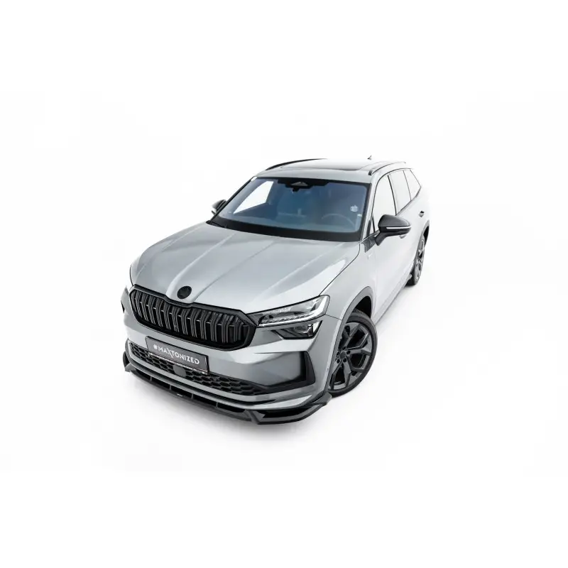 Nouveauté LAME DU PARE-CHOCS AVANT V.1 SKODA KODIAQ SPORTLINE MK2 - MAXTONDESIGN - FINITION NOIR BRILLANT